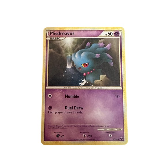 Misdreavus Pokemon Card 2010 Screech Pokemon Card #57/90 Excellent Condition - Picture 1 of 2